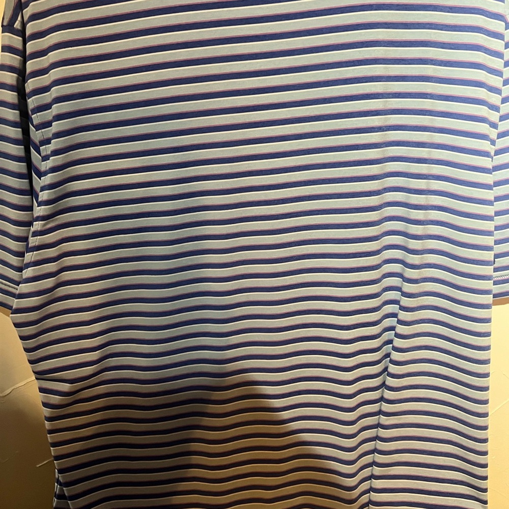 Peter Millar Navy and White Striped Polo - Picture 5 of 5